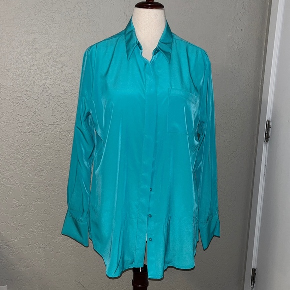 Women's Nine West Drapey Button Down Shirt - Picture 1 of 9